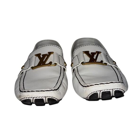 Louis Vuitton Men’s Monte Carlo White Leather Moccasin Loafers Size UK 7 USA 8 - Picture 7 of 16